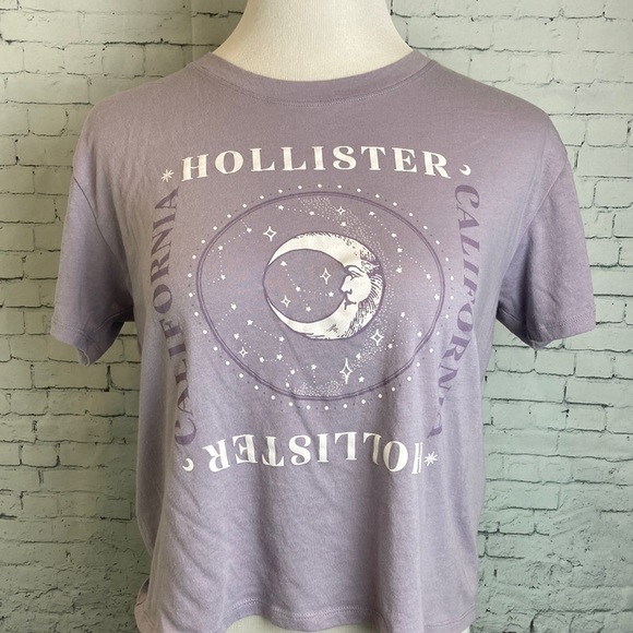Hollister Women’s Lavender Lunar Moon Graphic Tee T-Shirt Sz M - Picture 2 of 11